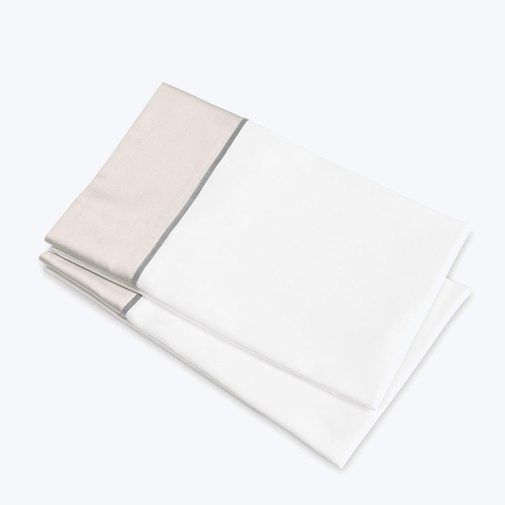 Luna Stella Sheets & Pillowcases, White/Pearl Pillowcase Pair / Standard
