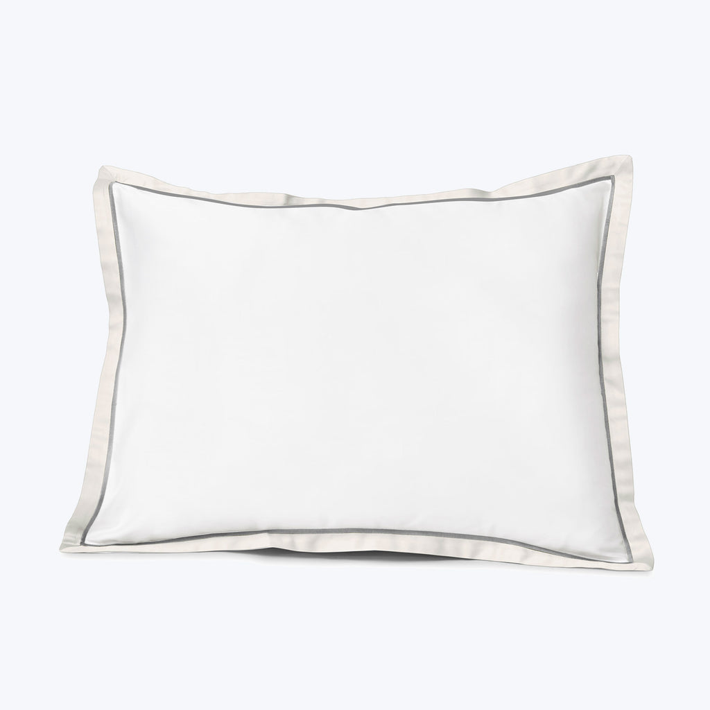 Luna Stella Duvet & Shams, White/Pearl Pillow Sham / Standard