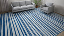 Blue Flatweave Wool Rug - 12' x 15'