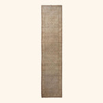 Beige Vintage Traditional Wool Runner - 4' x 17'7" Default Title
