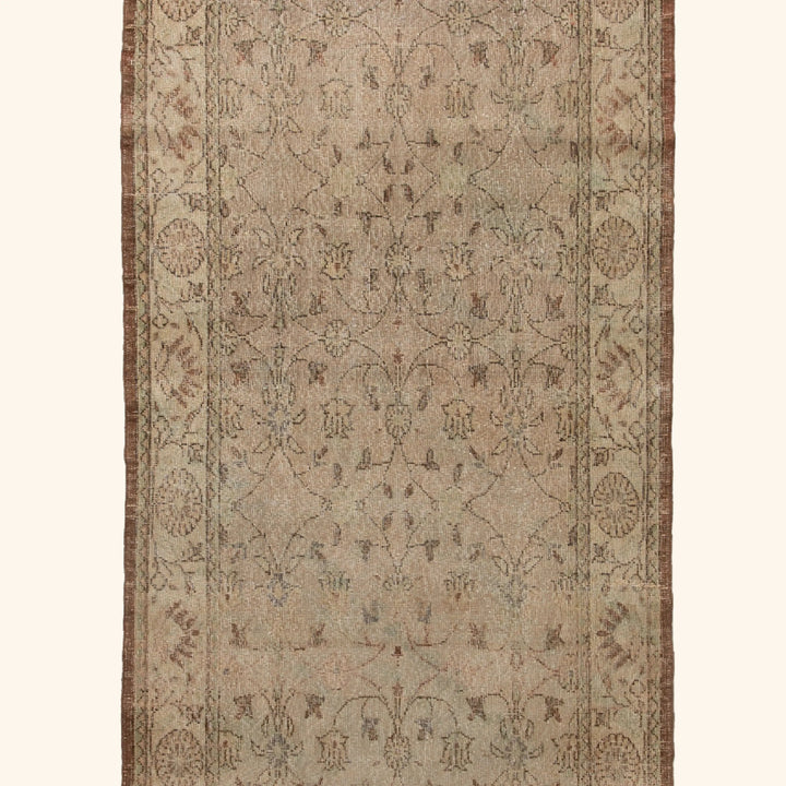 Beige Vintage Traditional Wool Runner - 4' x 17'7" Default Title