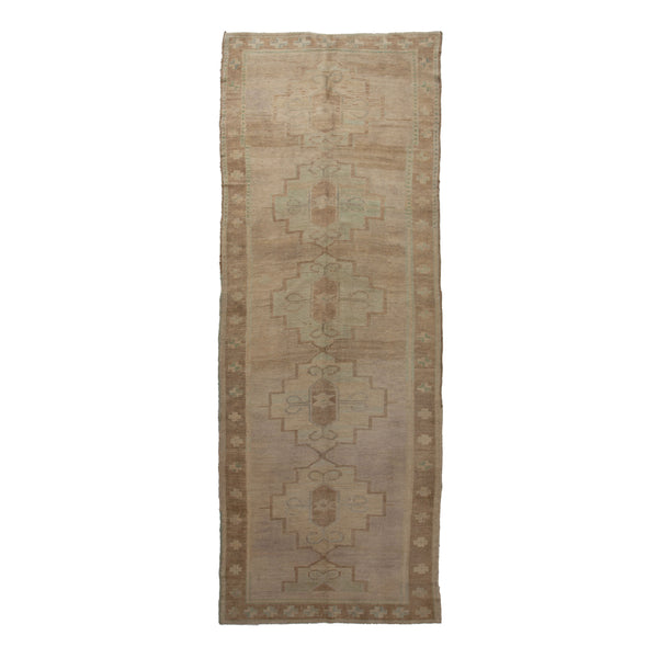 Beige Vintage Traditional Wool Rug - 5'3" x 14'4" Default Title