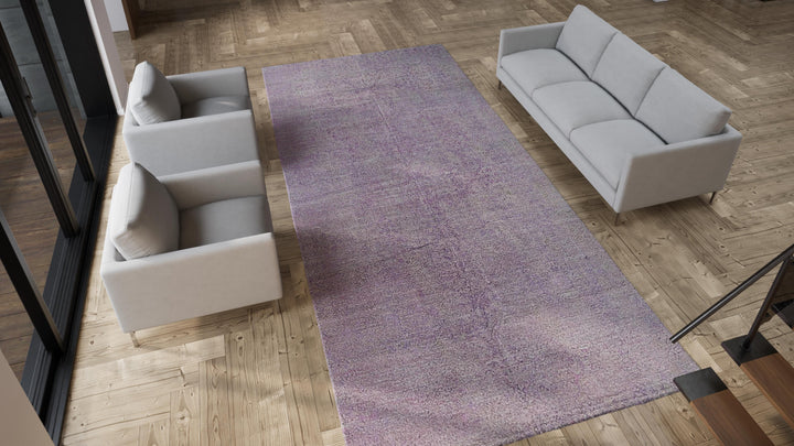 Purple Transitional Silk Rug - 7'9" x 10'