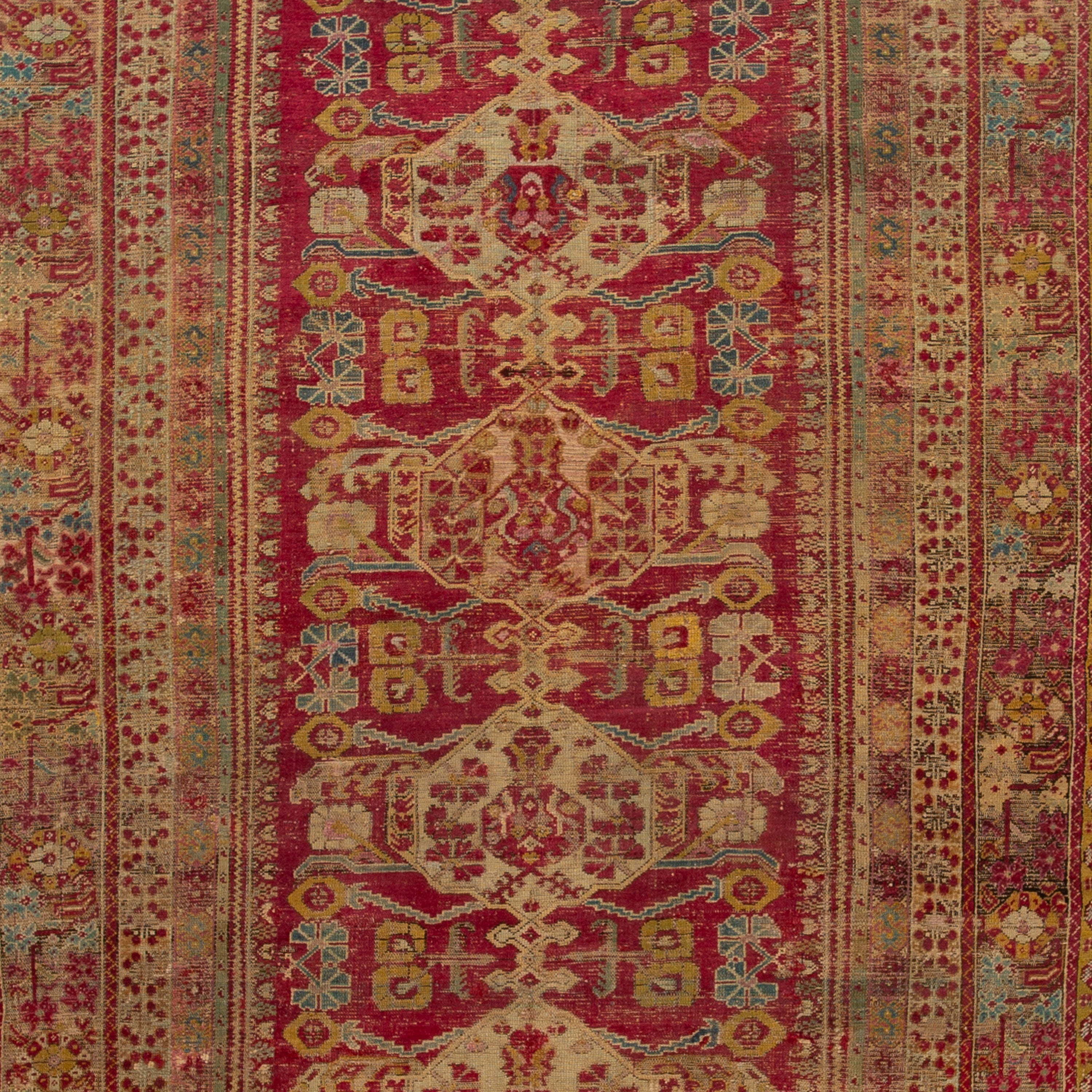 Red Vintage Traditional Anatolian Wool Rug - 6'2" x 15'11"