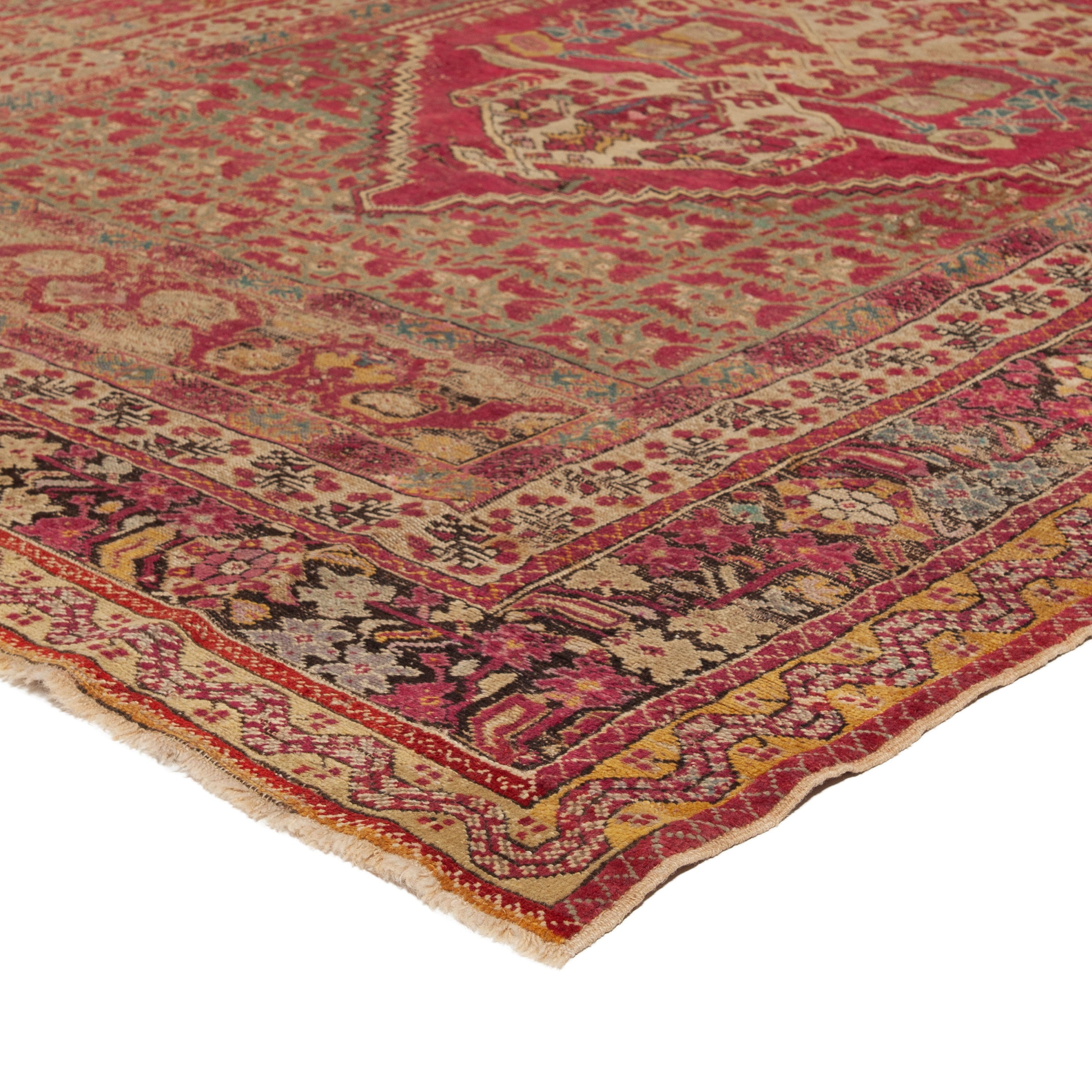 Red Vintage Traditional Anatolian Wool Rug - 6'2" x 15'11"