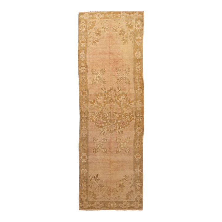 Beige Vintage Traditional Wool Runner - 4'1" x 12'7" Default Title