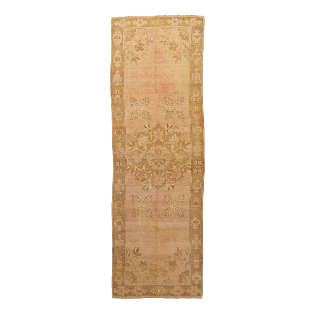 Beige Vintage Traditional Wool Runner - 4'1" x 12'7" Default Title