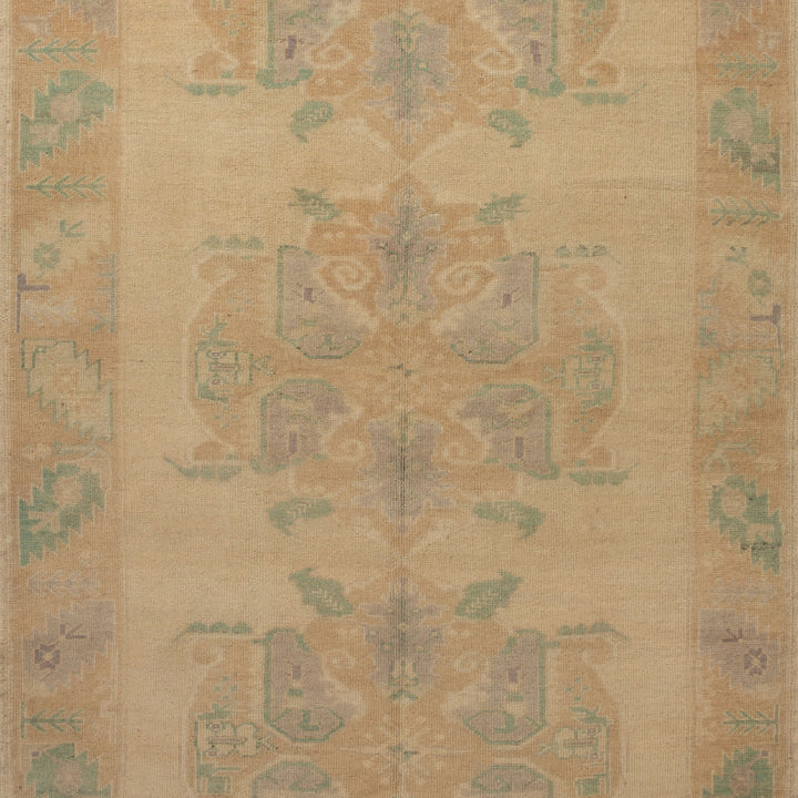 Beige Vintage Traditional Wool Rug - 5'8" x 11'1" Default Title