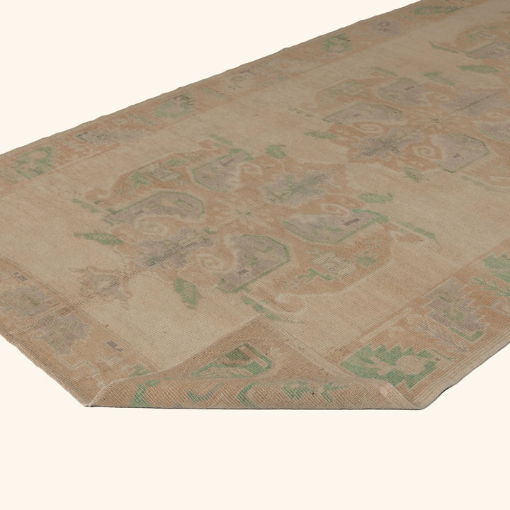 Beige Vintage Traditional Wool Rug - 5'8" x 11'1" Default Title
