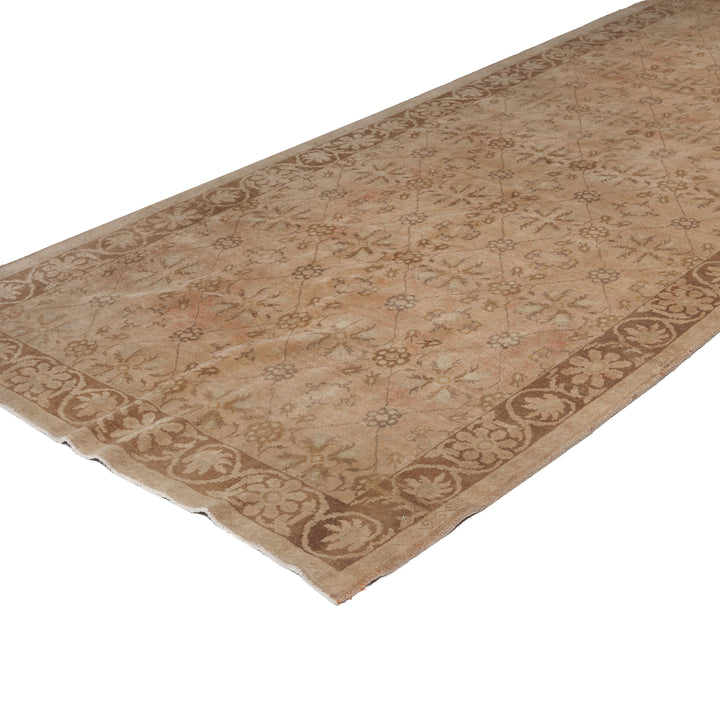 Beige Vintage Traditional Wool Runner - 4'1" x 12'11" Default Title