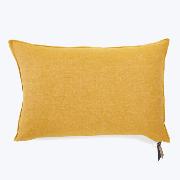 Washed Linen Pillow Ochre / 16"x24"