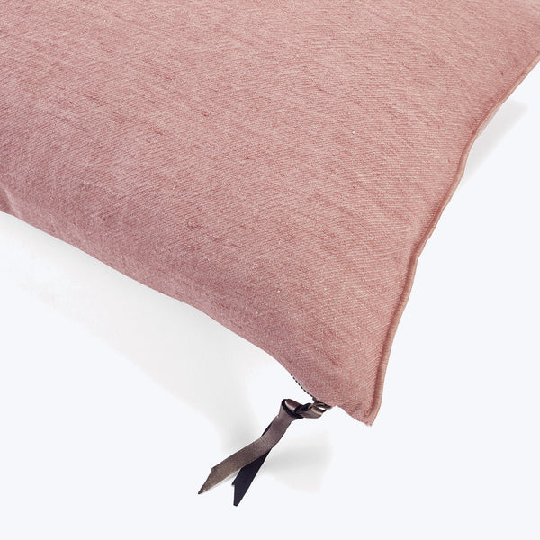 Washed Linen Pillow Rosewood / 16"x24"