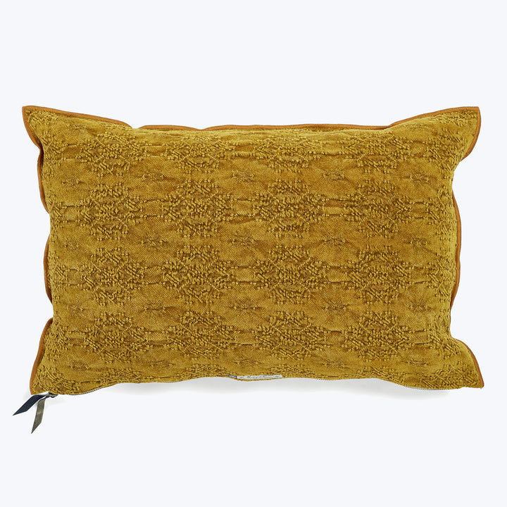 Kilim Jacquard Pillow Ochre / 16" x 24"