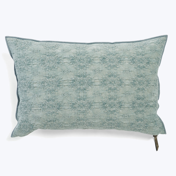 Kilim Jacquard Pillow Aqua / 16" x 24"