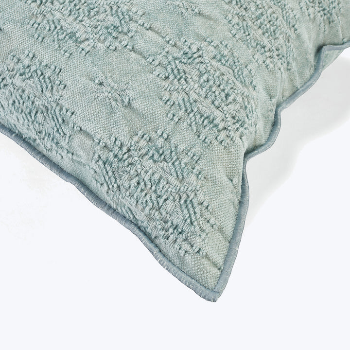 Kilim Jacquard Pillow Aqua / 16" x 24"