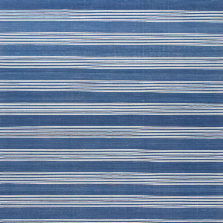 Blue Flatweave Cotton Rug - 9' x 12'2"