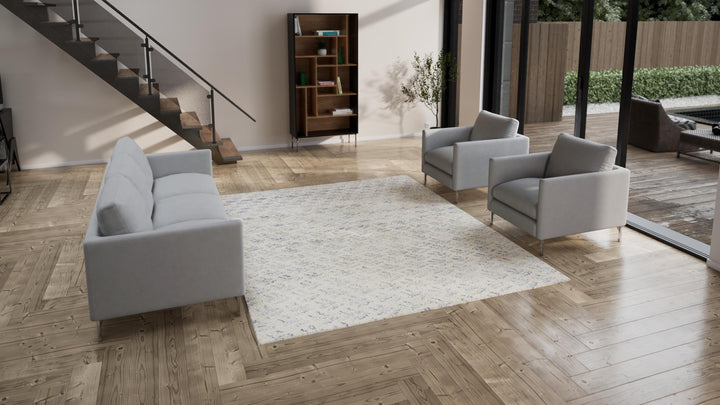 White Alchemy Modern Wool Silk Blend Rug - 8'1"x 10'
