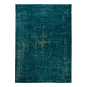 Blue Overdyed Wool Rug - 12'4" x 17'