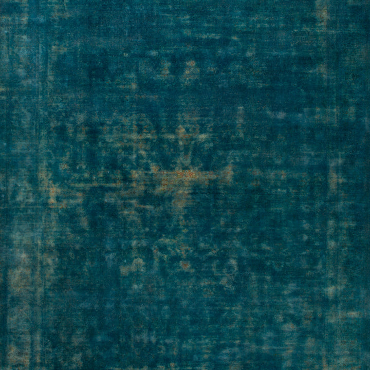 Blue Overdyed Wool Rug - 12'4" x 17'
