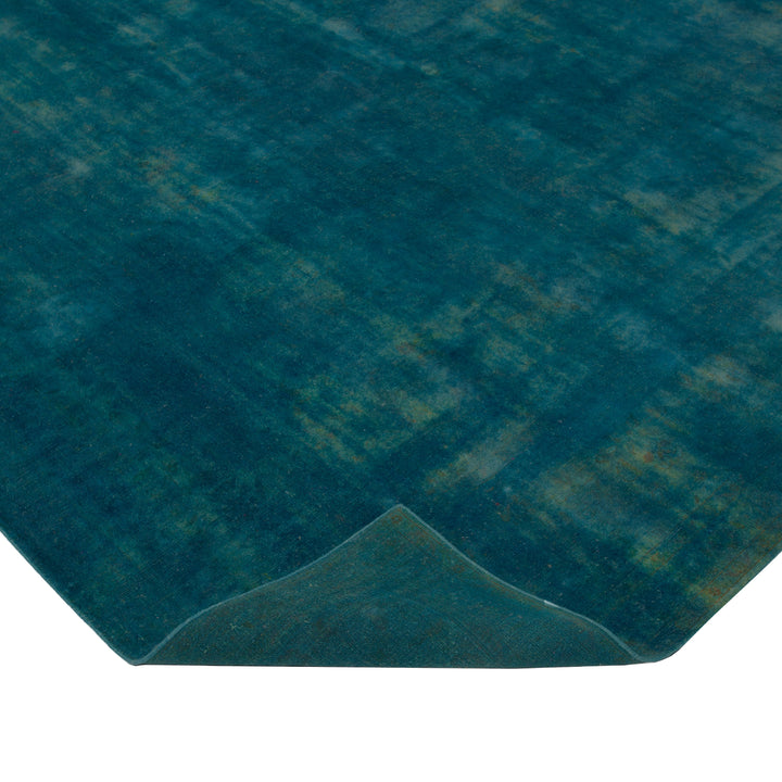 Blue Overdyed Wool Rug - 12'4" x 17'
