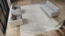 Grey Geometric Modern Wool Rug - 10' x 14'