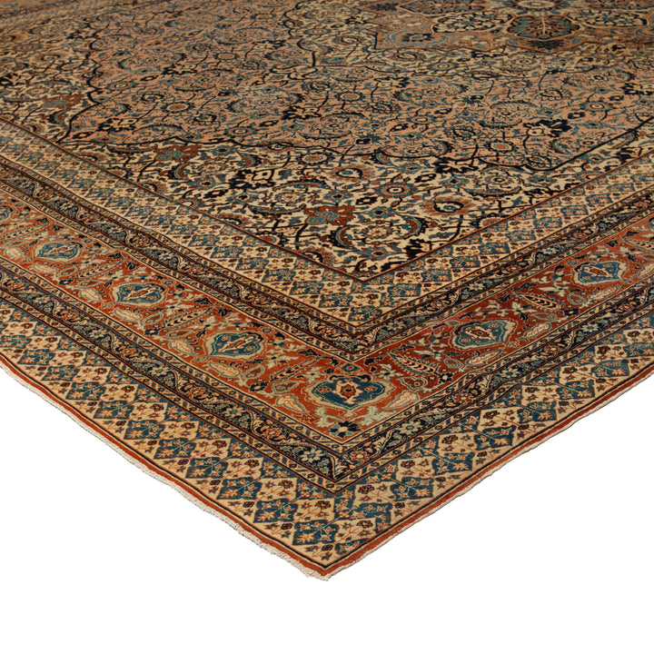 Brown Vintage Traditional Wool Persian Rug - 12'7" x 18'3"