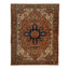 Brown Vintage Wool Heriz Persian Rug - 10'8" x 13'6"