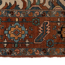 Brown Vintage Wool Heriz Persian Rug - 10'8" x 13'6"