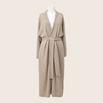 Soft, cozy robe displayed on mannequin for warmth and comfort.