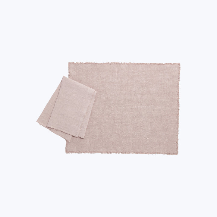 Two pieces of beige fabric on white background, different textures.