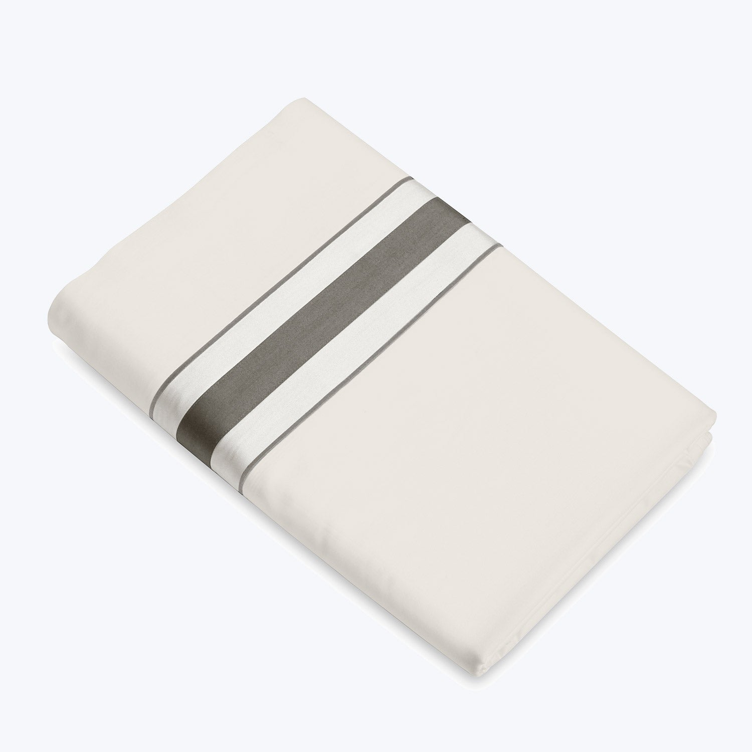 Dimora Sheets & Pillowcases, Pearl/Lead Grey Flat Sheet / King