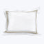 Dimora Duvet & Shams, White/Khaki Pillow Sham / Standard