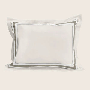 Dimora Duvet & Shams, Pearl/Lead Grey Pillow Sham / Standard