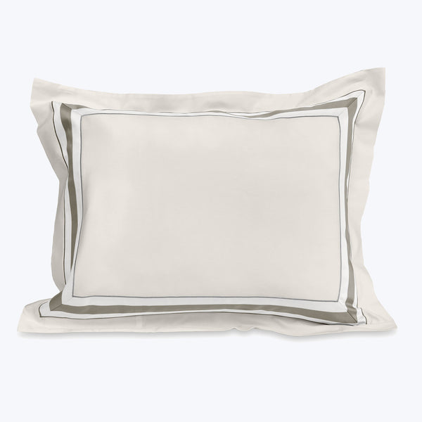 Dimora Duvet & Shams, Pearl/Lead Grey Pillow Sham / Standard