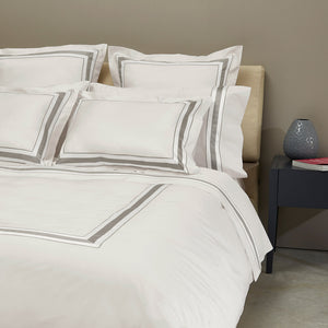 Dimora Duvet & Shams, Pearl/Lead Grey Pillow Sham / Standard - hover