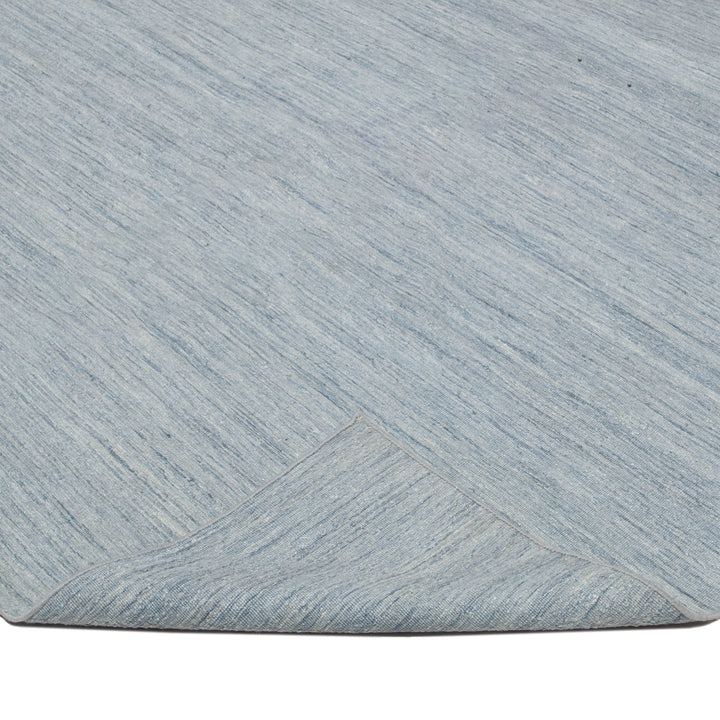 Blue Flatweave Silk Rug - 13'8" x 19'8"