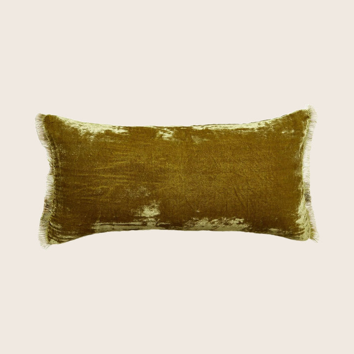 Silk Velvet Fringe Lumbar