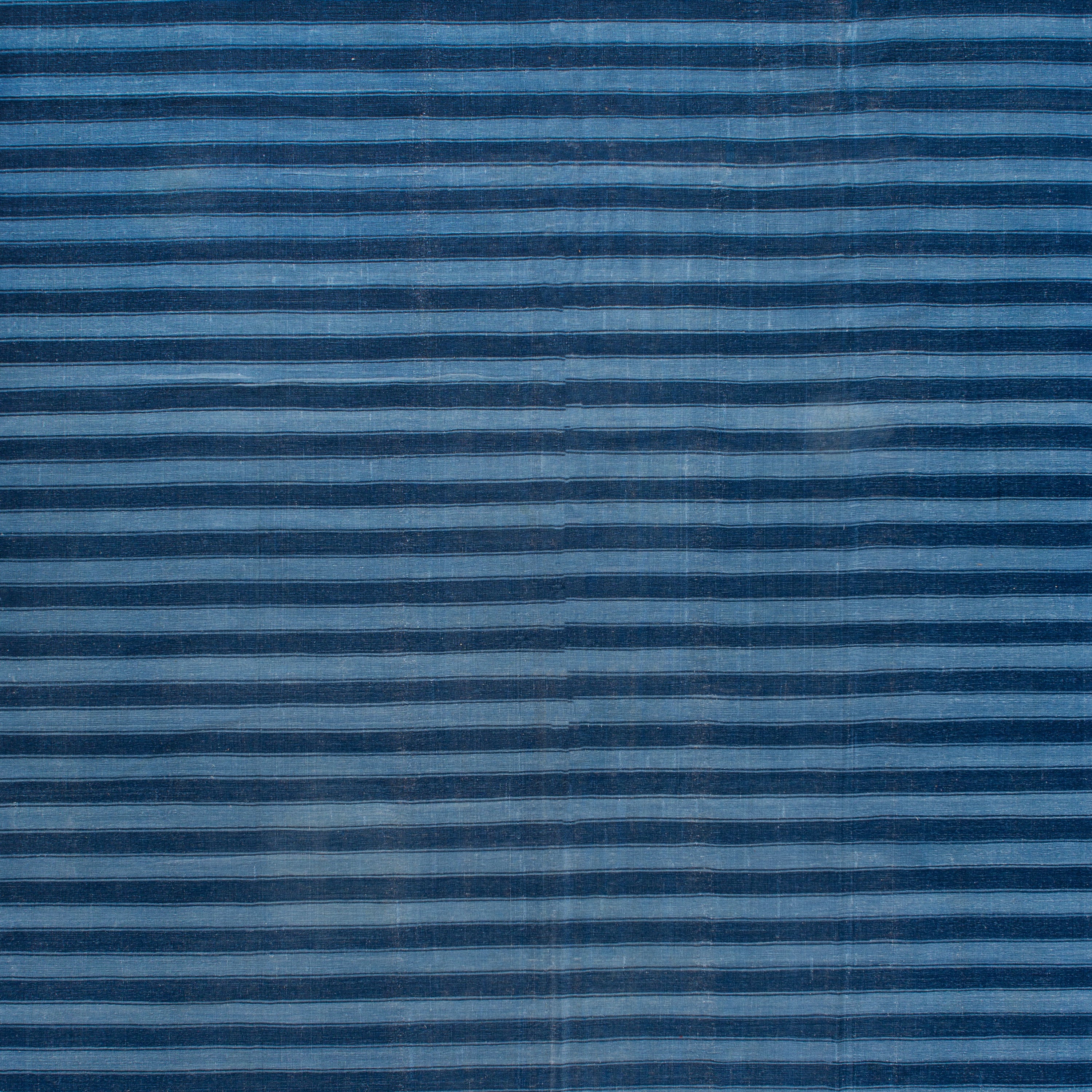 Blue Flatweave Cotton Rug - 10'6" x 16'