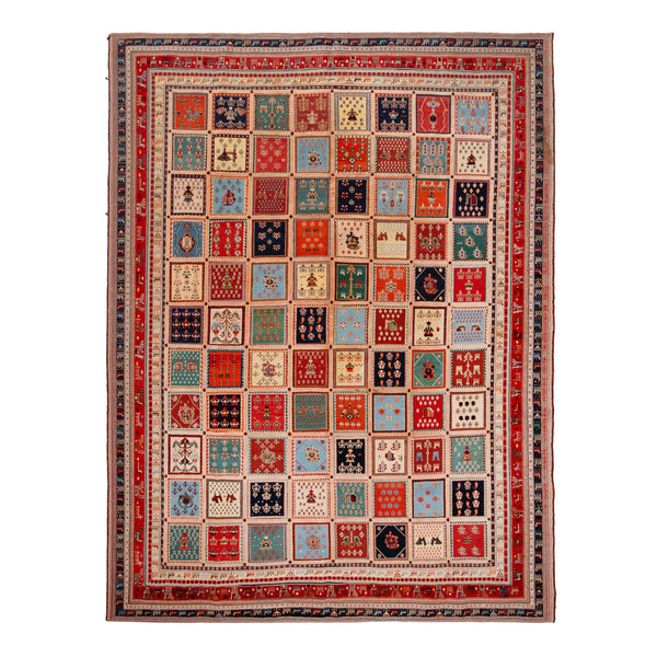 Multicolored Traditional Wool Persian Rug - 10'1" x 12'10"