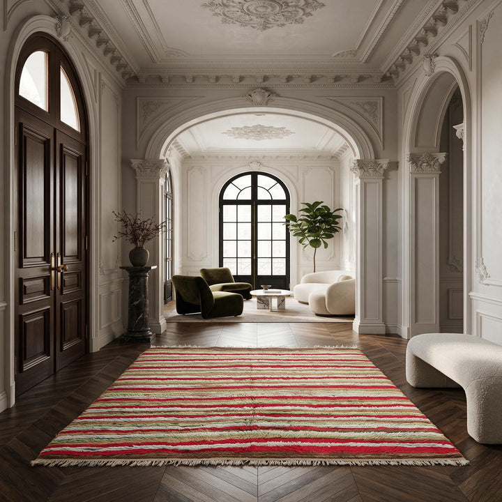 Multicolored Vintage Tulu Wool Rug - 5'1" x 7'3"