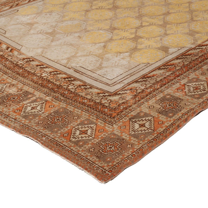 Brown Vintage Traditional Wool Rug - 8'9" x 17'7"
