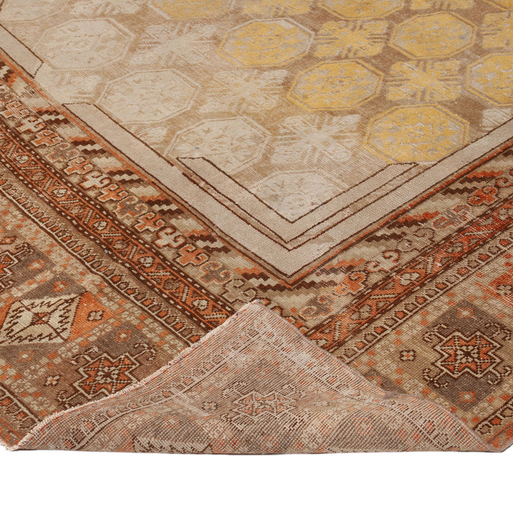 Brown Vintage Traditional Wool Rug - 8'9" x 17'7"