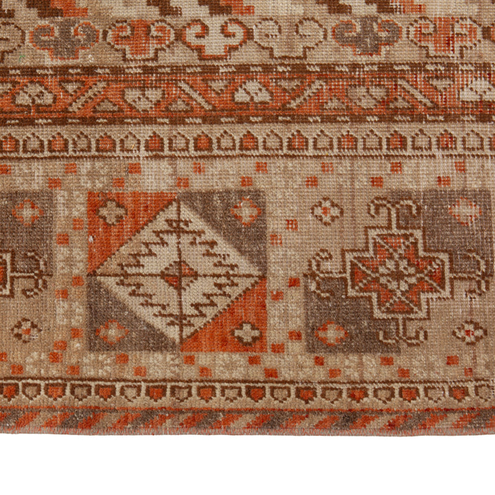 Brown Vintage Traditional Wool Rug - 8'9" x 17'7"