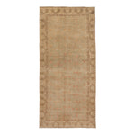 Beige Vintage Traditional Anatolian Wool Rug - 4'8" x 10'01"