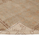 Beige Vintage Traditional Anatolian Wool Rug - 4'8" x 10'01"