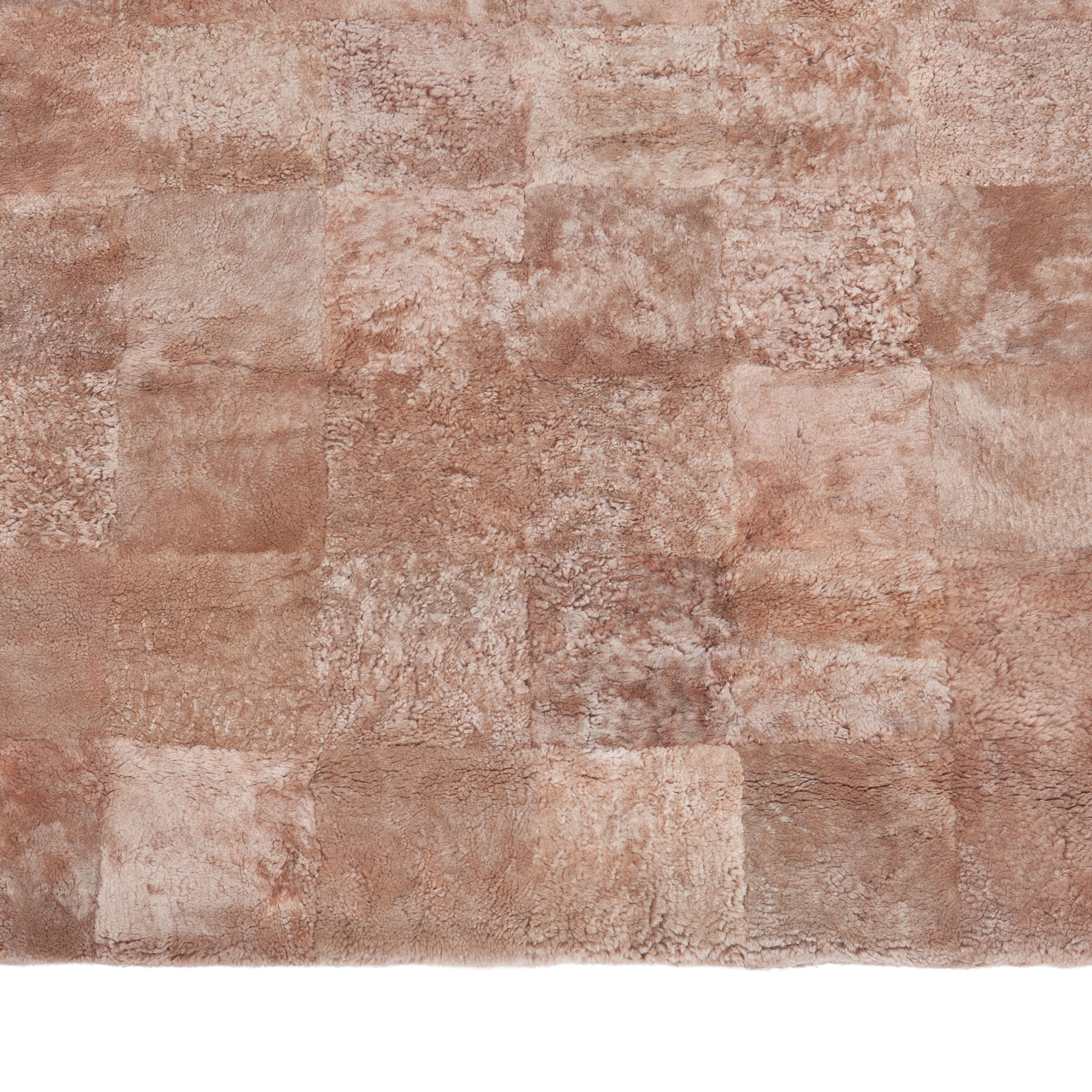 Pink Textured Sheepskin Rug - 4' x 4'