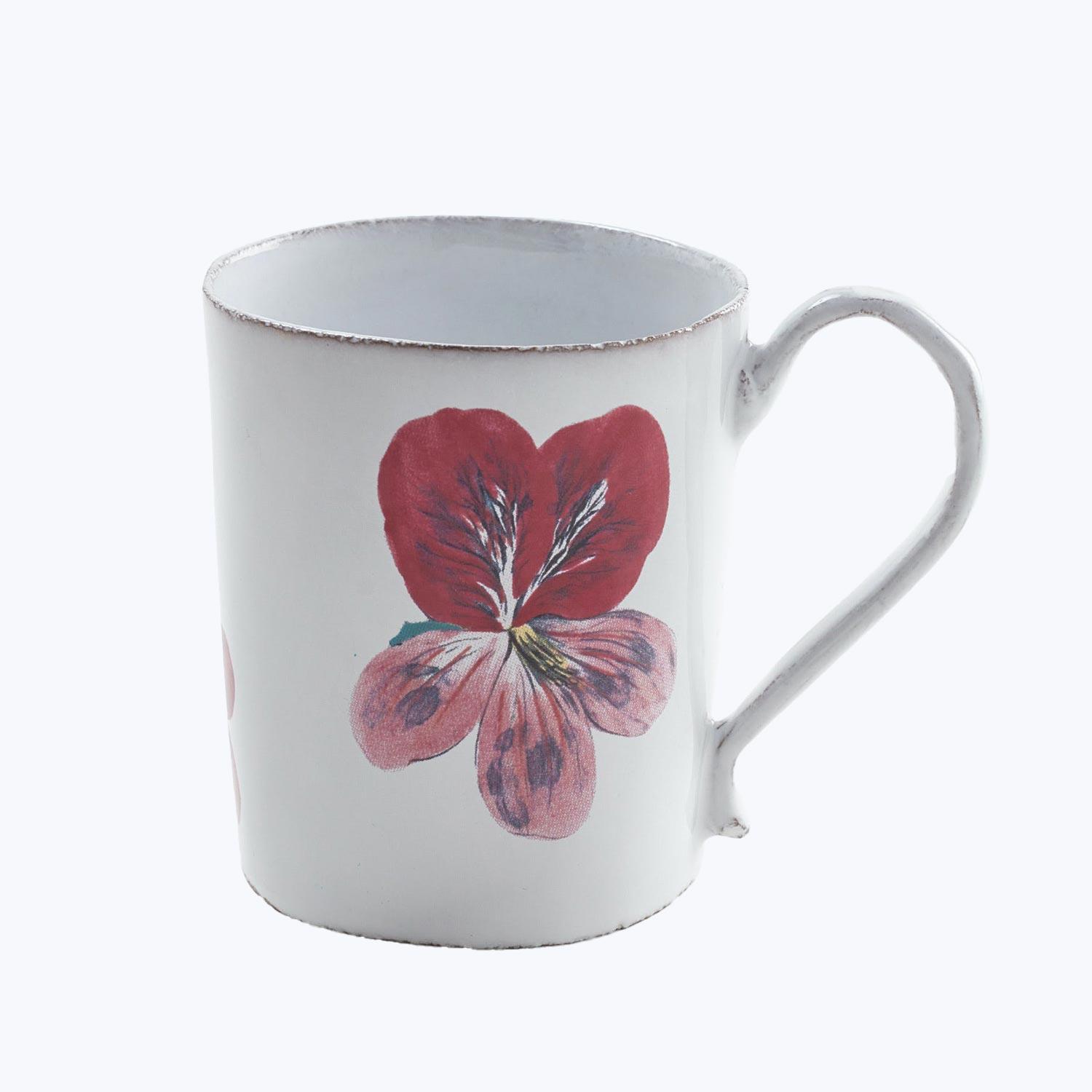 Red and Pink Flower Mug