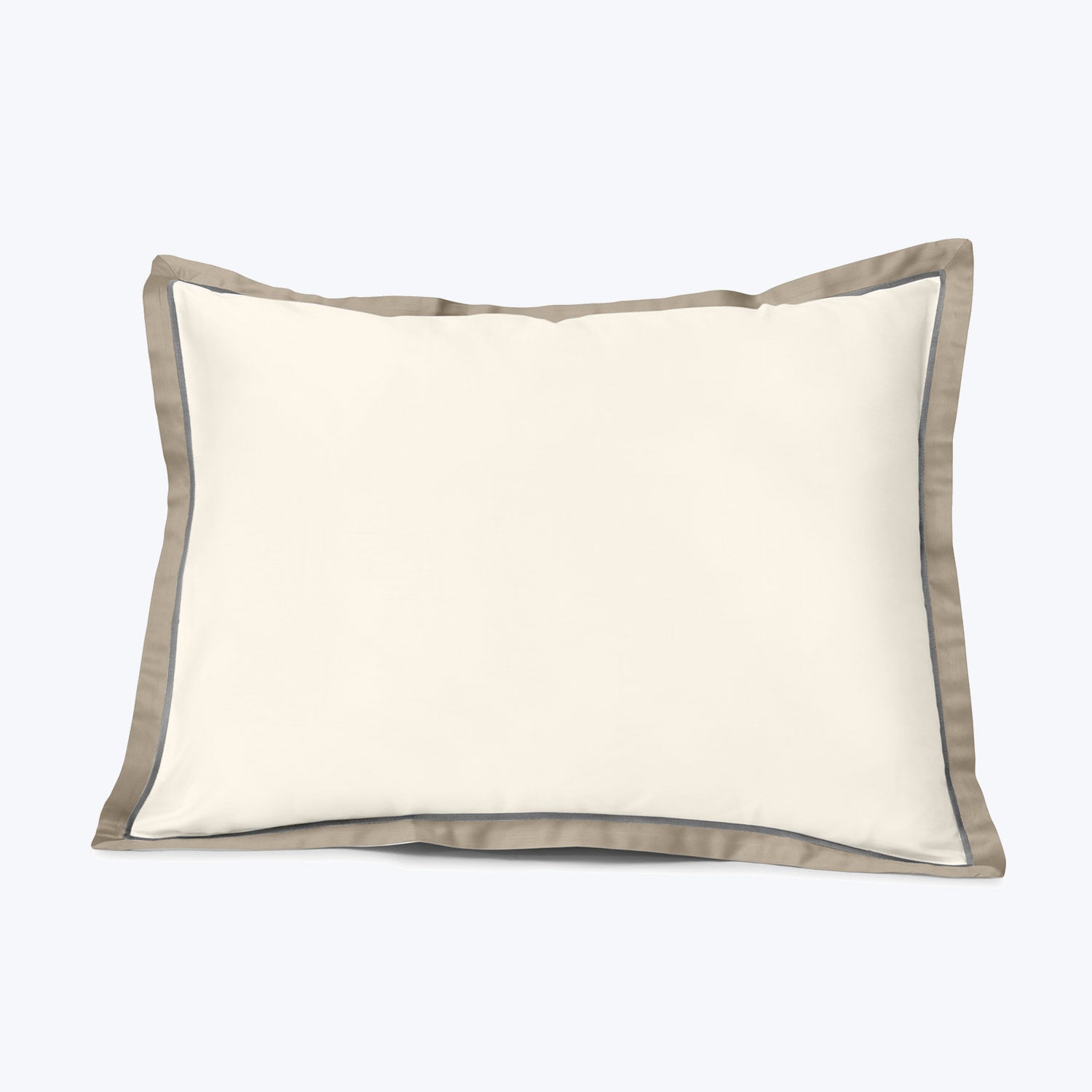 Luna Stella Duvet & Shams, Ivory/Khaki Pillow Sham / Standard