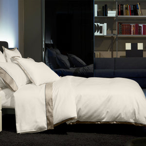 Luna Stella Sheets & Pillowcases, Ivory/Khaki Pillowcase Pair / Standard - hover