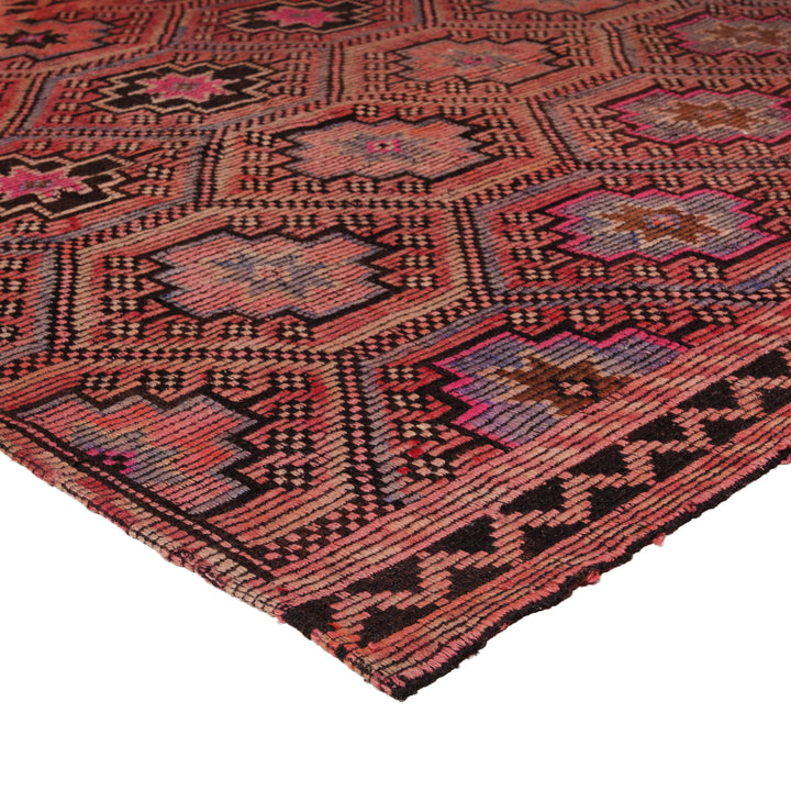 Brown Turkish Flatweave Wool Rug - 5'8" x 9'7"
